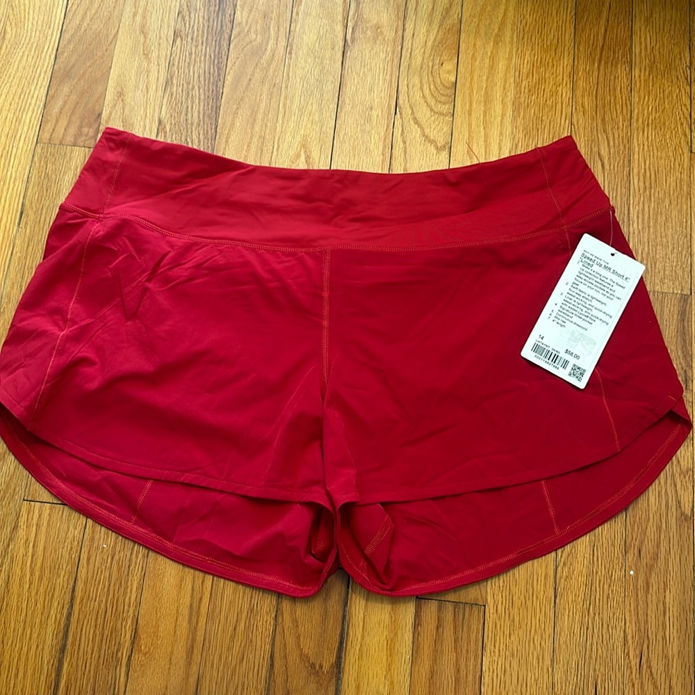 Lululemon Speed Up MR short 4” lined NEW